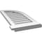 Ekena Millwork Quarter Round Top Right Surface Mount PVC Gable Vent w/ 2"W x 2"P Brickmould Sill Frame, 14"W x 32"H GVPQR14X3203SN - alternate 2